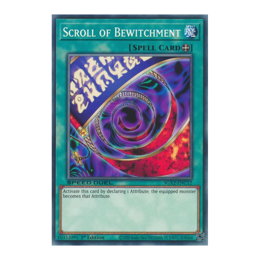 Yu-Gi-Oh TCG SGX2-ENC12 C Scroll of Bewitchment Speed Duel GX: Midterm Paradox