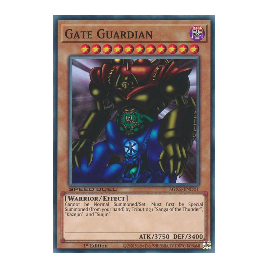 Yu-Gi-Oh TCG SGX2-END01 C Gate Guardian Speed Duel GX: Midterm Paradox