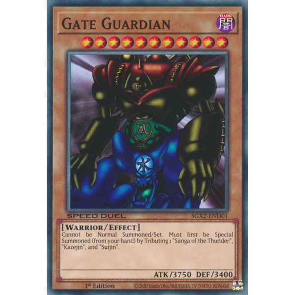 Yu-Gi-Oh TCG SGX2-END01 C Gate Guardian Speed Duel GX: Midterm Paradox