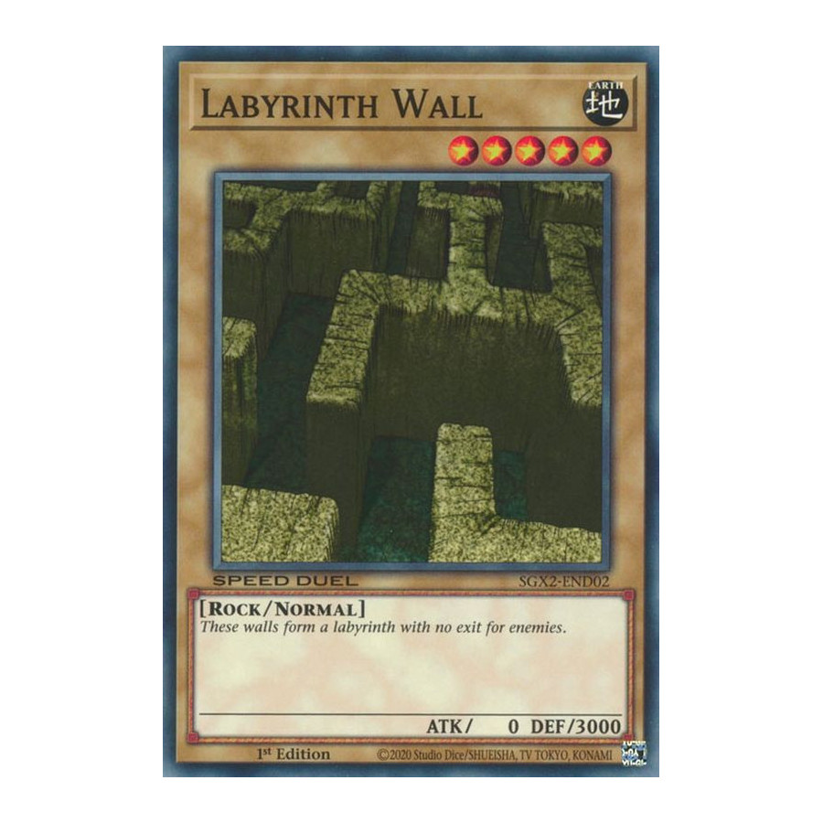 Yu-Gi-Oh TCG SGX2-END02 C Labyrinth Wall Speed Duel GX: Midterm Paradox