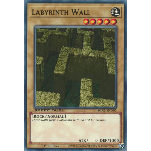 Yu-Gi-Oh TCG SGX2-END02 C Labyrinth Wall Speed Duel GX: Midterm Paradox