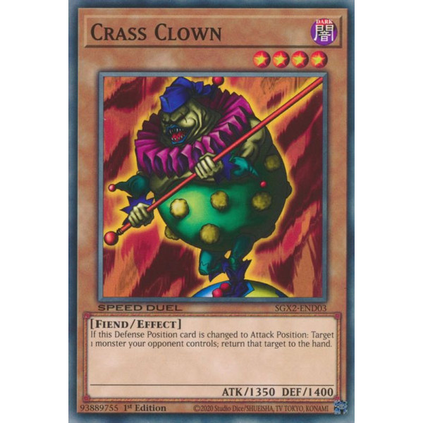 Yu-Gi-Oh TCG SGX2-END03 C Crass Clown Speed Duel GX: Midterm Paradox
