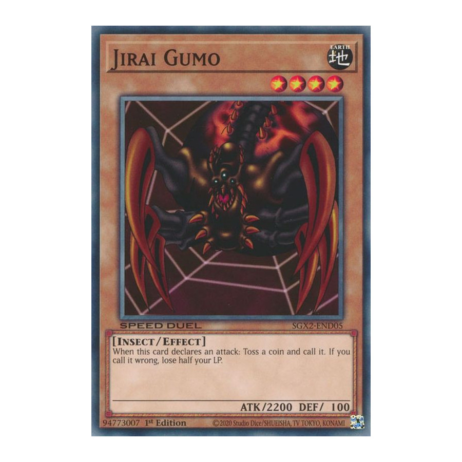 Yu-Gi-Oh TCG SGX2-END05 C Jirai Gumo Speed Duel GX: Midterm Paradox