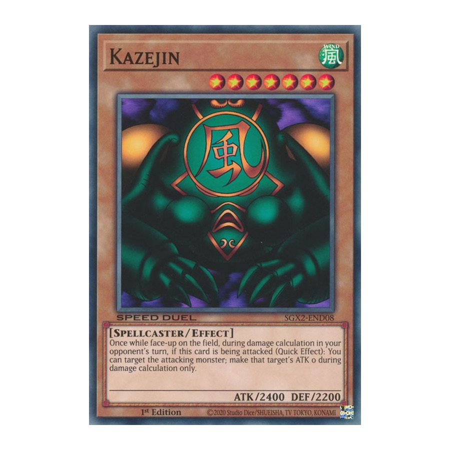 Yu-Gi-Oh TCG SGX2-END08 C Kazejin Speed Duel GX: Midterm Paradox