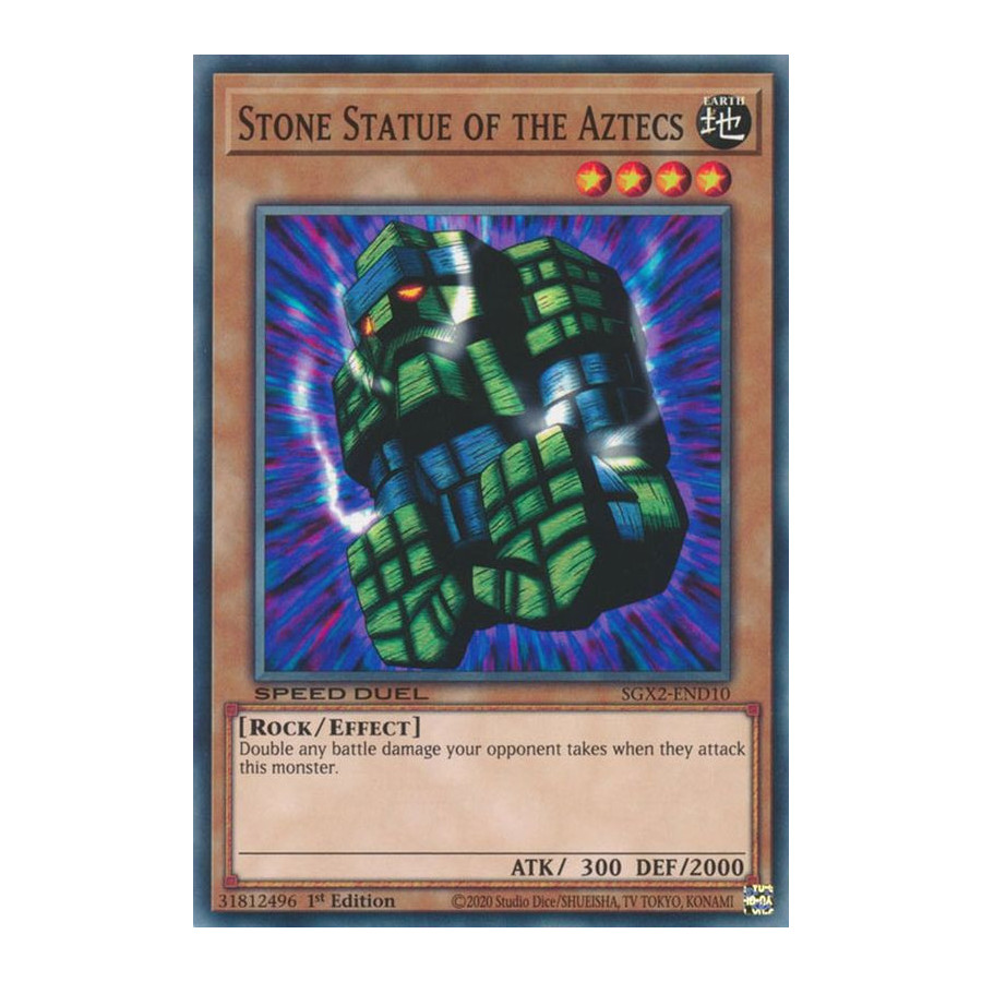 Yu-Gi-Oh TCG SGX2-END10 C Stone Statue of the Aztecs Speed Duel GX: Midterm Paradox