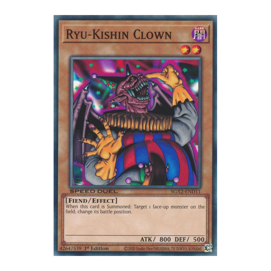 Yu-Gi-Oh TCG SGX2-END11 C Ryu-Kishin Clown Speed Duel GX: Midterm Paradox