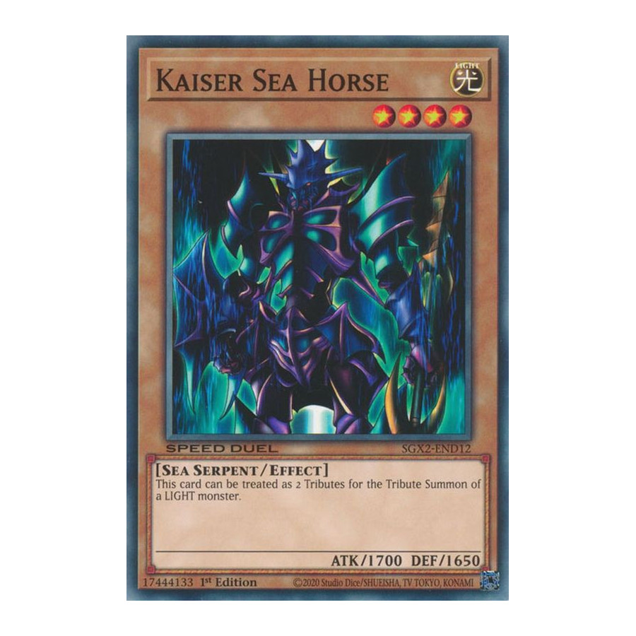 Yu-Gi-Oh TCG SGX2-END12 C Kaiser Sea Horse Speed Duel GX: Midterm Paradox