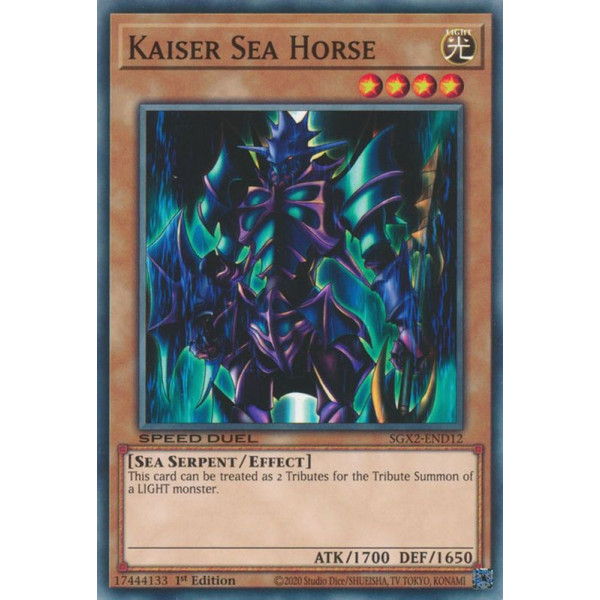 Yu-Gi-Oh TCG SGX2-END12 C Kaiser Sea Horse Speed Duel GX: Midterm Paradox