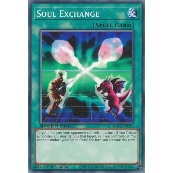 Yu-Gi-Oh TCG SGX2-END15 C Soul Exchange Speed Duel GX: Midterm Paradox