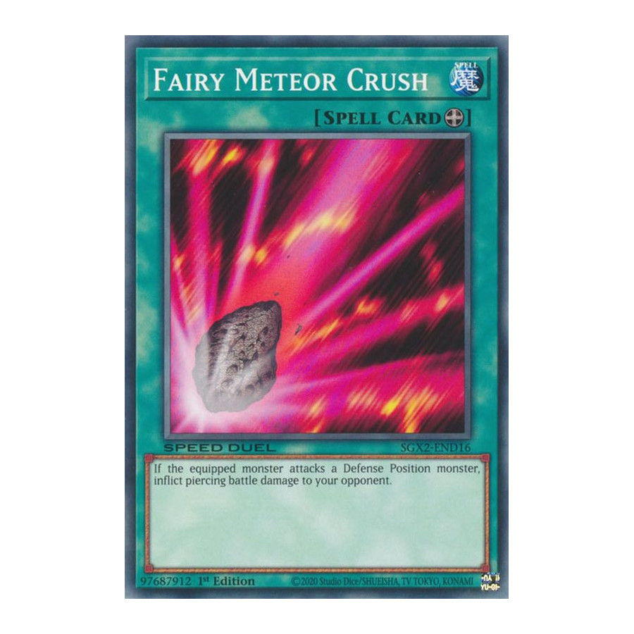 Yu-Gi-Oh TCG SGX2-END16 C Fairy Meteor Crush Speed Duel GX: Midterm Paradox