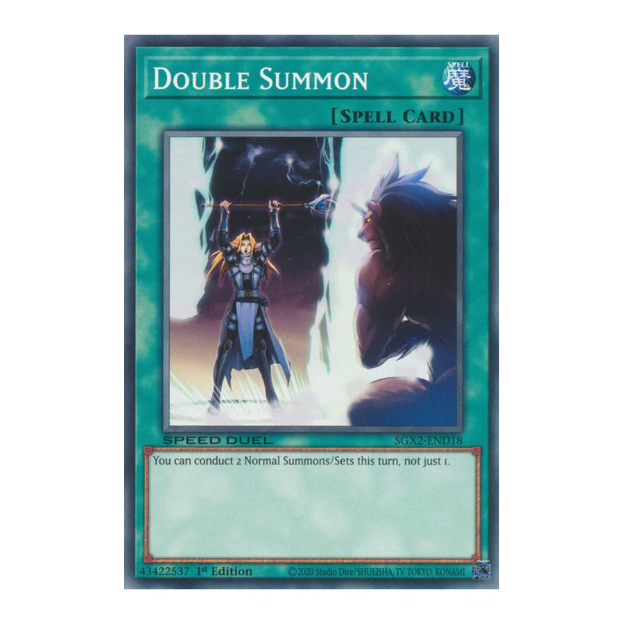 Yu-Gi-Oh TCG SGX2-END18 C Double Summon Speed Duel GX: Midterm Paradox