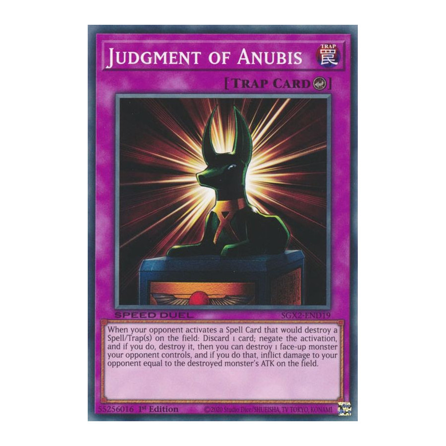 Yu-Gi-Oh TCG SGX2-END19 C Judgment of Anubis Speed Duel GX: Midterm Paradox