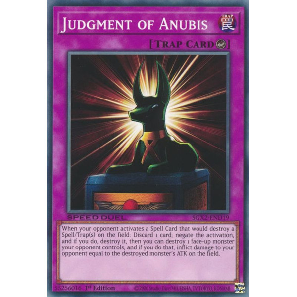 Yu-Gi-Oh TCG SGX2-END19 C Judgment of Anubis Speed Duel GX: Midterm Paradox