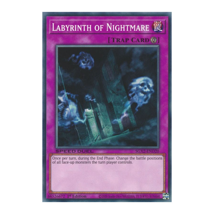 Yu-Gi-Oh TCG SGX2-END20 C Labyrinth of Nightmare Speed Duel GX: Midterm Paradox
