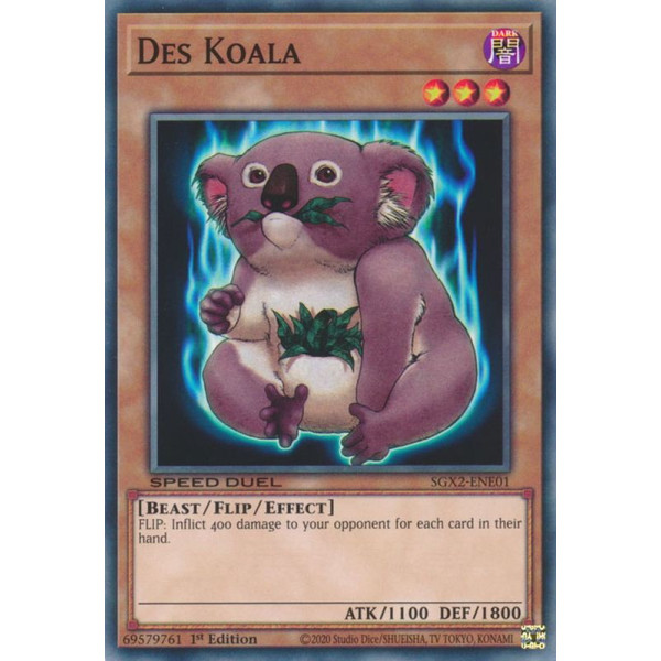 Yu-Gi-Oh TCG SGX2-ENE01 C Des Koala Speed Duel GX: Midterm Paradox