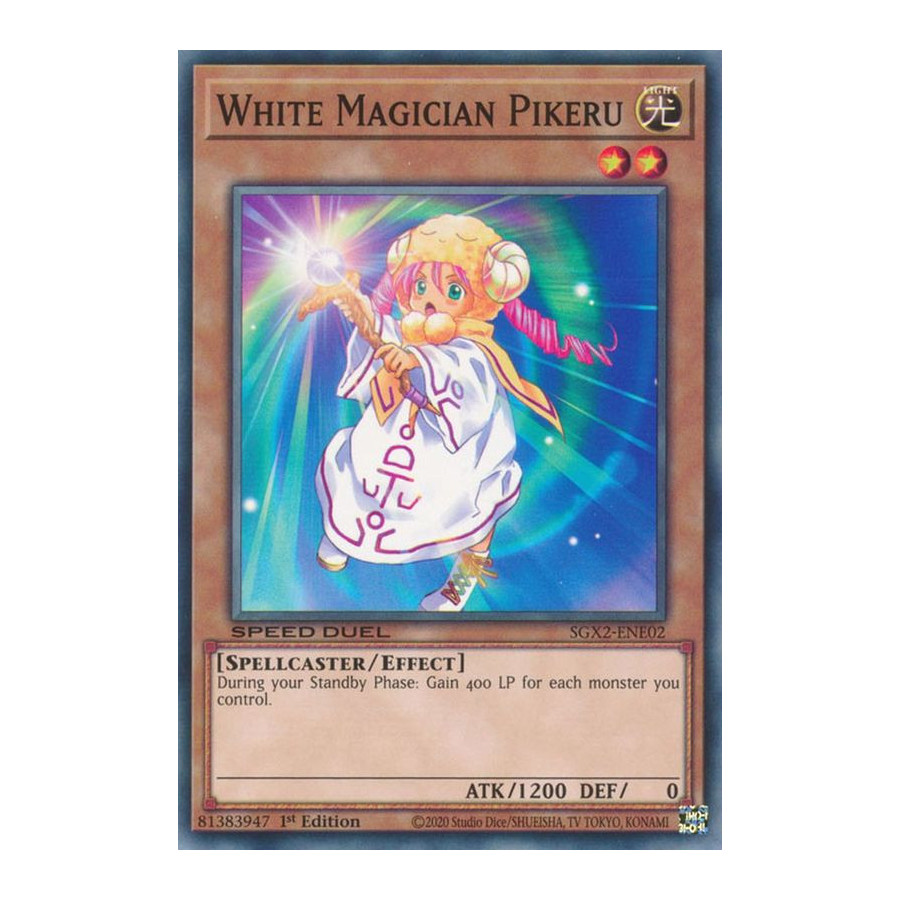 Yu-Gi-Oh TCG SGX2-ENE02 C White Magician Pikeru Speed Duel GX: Midterm Paradox