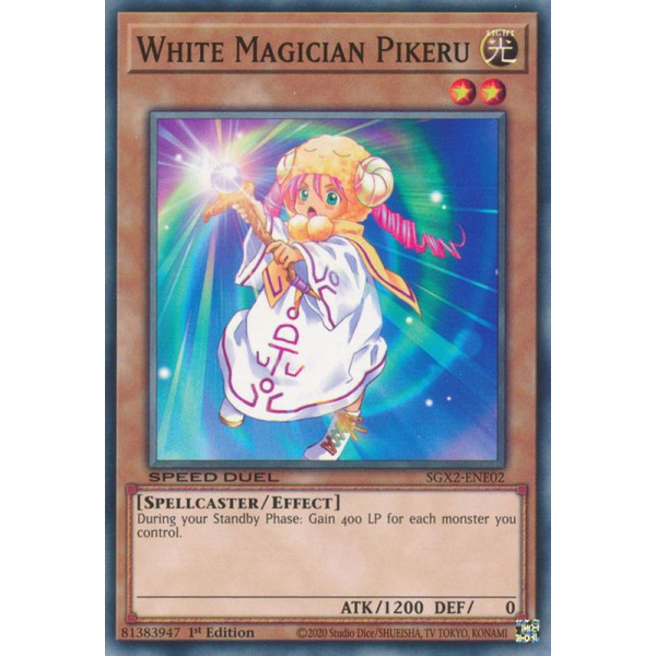 Yu-Gi-Oh TCG SGX2-ENE02 C White Magician Pikeru Speed Duel GX: Midterm Paradox