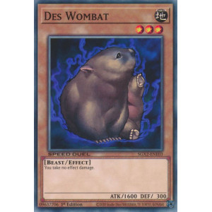 Yu-Gi-Oh TCG SGX2-ENE03 C Des Wombat Speed Duel GX: Midterm Paradox
