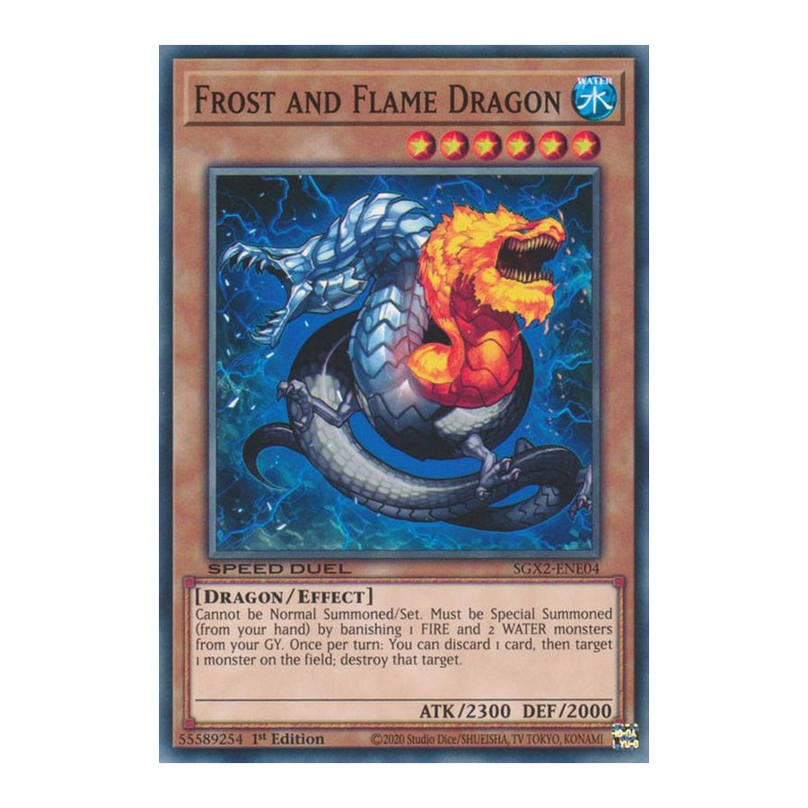 Yu-Gi-Oh TCG SGX2-ENE04 C Frost and Flame Dragon Speed Duel GX: Midterm Paradox