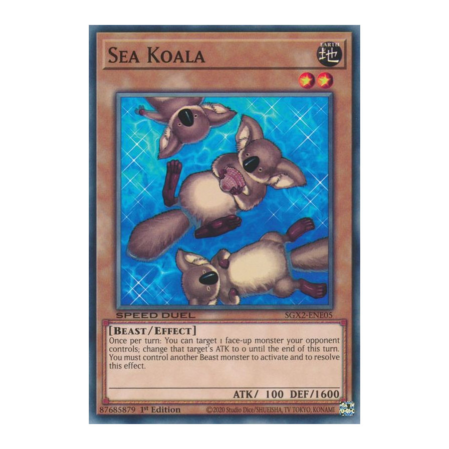 Yu-Gi-Oh TCG SGX2-ENE05 C Sea Koala Speed Duel GX: Midterm Paradox