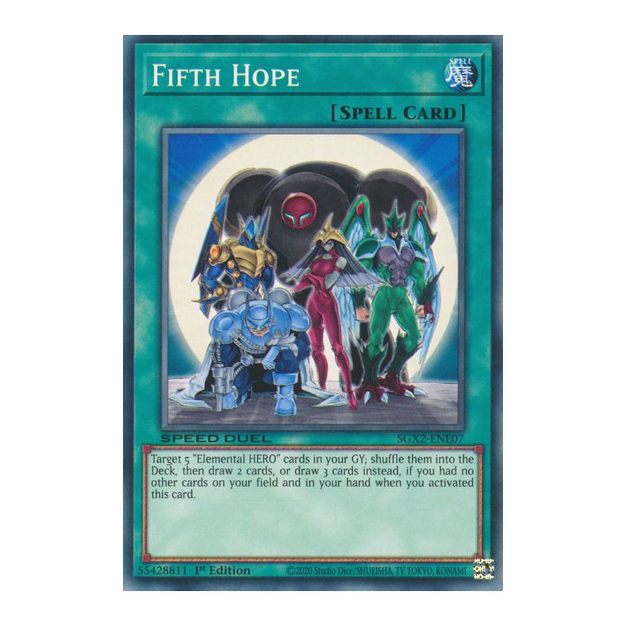 Yu-Gi-Oh TCG SGX2-ENE07 C Fifth Hope Speed Duel GX: Midterm Paradox