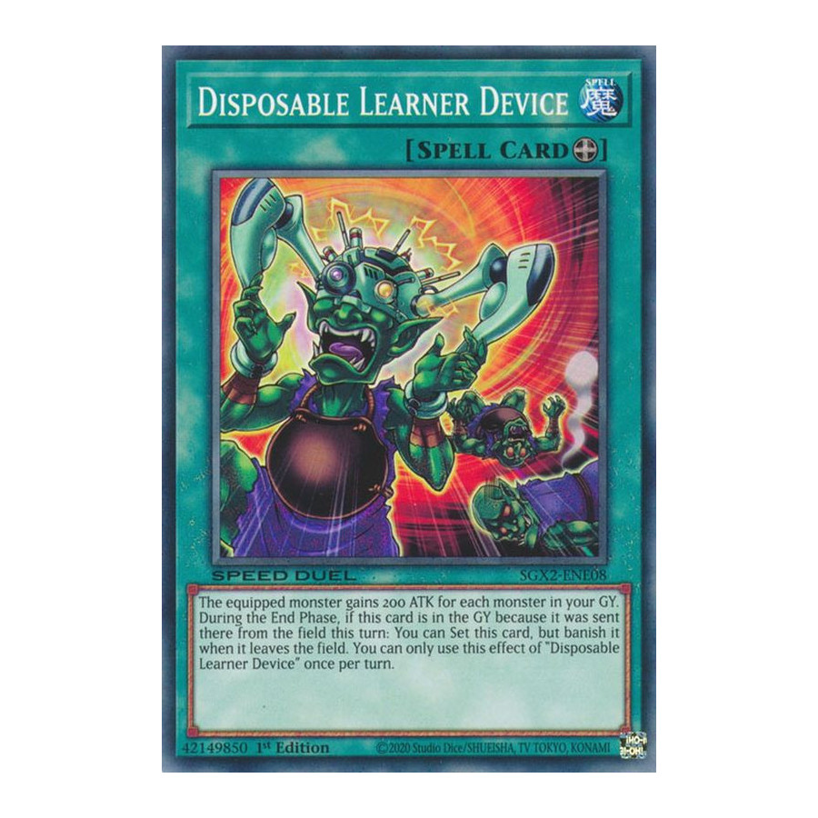 Yu-Gi-Oh TCG SGX2-ENE08 C Disposable Learner Device Speed Duel GX: Midterm Paradox