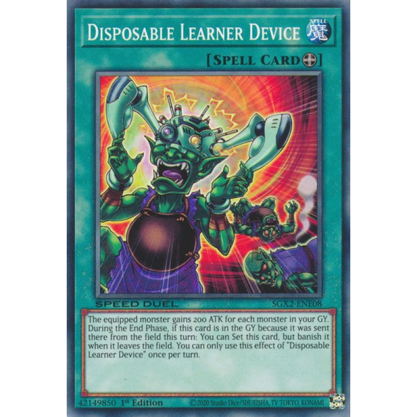 Yu-Gi-Oh TCG SGX2-ENE08 C Disposable Learner Device Speed Duel GX: Midterm Paradox