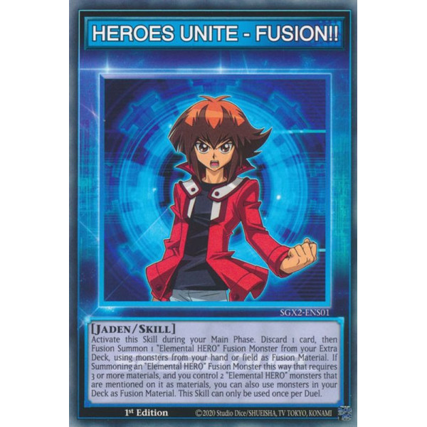 Yu-Gi-Oh TCG SGX2-ENS01 C HEROES UNITE - FUSION!! Speed Duel GX: Midterm Paradox