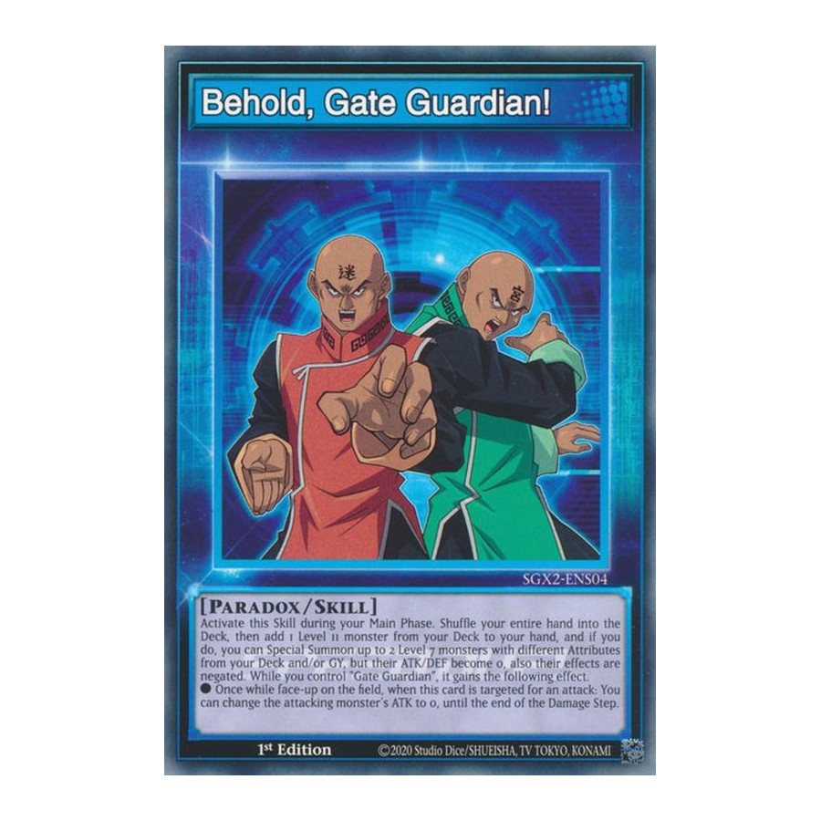 Yu-Gi-Oh TCG SGX2-ENS04 C Behold, Gate Guardian! Speed Duel GX: Midterm Paradox