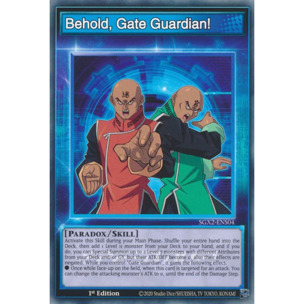 Yu-Gi-Oh TCG SGX2-ENS04 C Behold, Gate Guardian! Speed Duel GX: Midterm Paradox