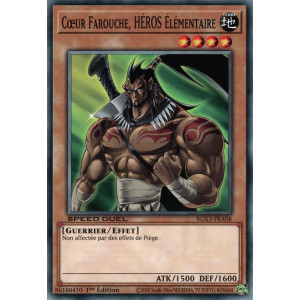 Yu-Gi-Oh TCG SGX3-FRA06 C Cœur Farouche, HÉROS Élémentaire Speed Duel GX : Les Duellistes des Ombres