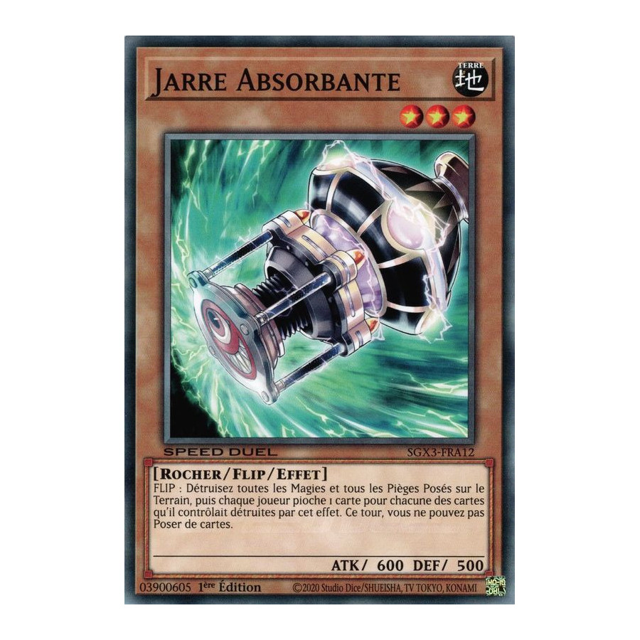 Yu-Gi-Oh TCG SGX3-FRA12 C Jarre Absorbante Speed Duel GX : Les Duellistes des Ombres