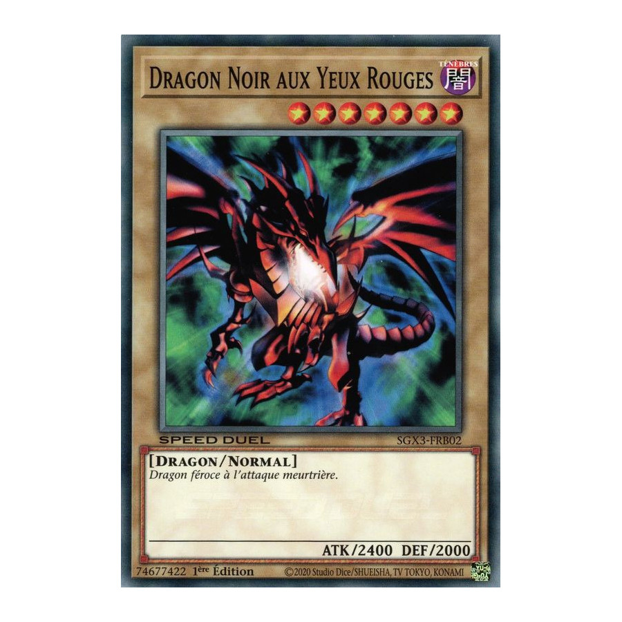 Yu-Gi-Oh TCG SGX3-FRB02 C Dragon Noir aux Yeux Rouges Speed Duel GX : Les Duellistes des Ombres