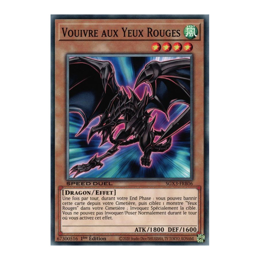 Yu-Gi-Oh TCG SGX3-FRB06 C Vouivre aux Yeux Rouges Speed Duel GX : Les Duellistes des Ombres