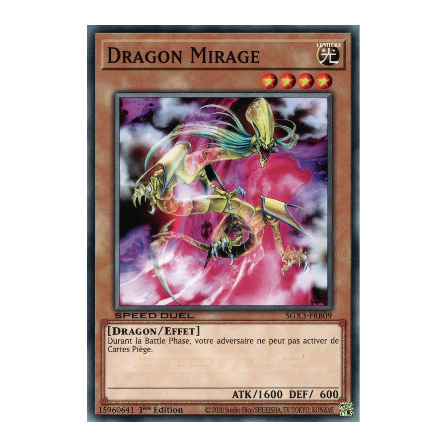 Yu-Gi-Oh TCG SGX3-FRB09 C Dragon Mirage Speed Duel GX : Les Duellistes des Ombres