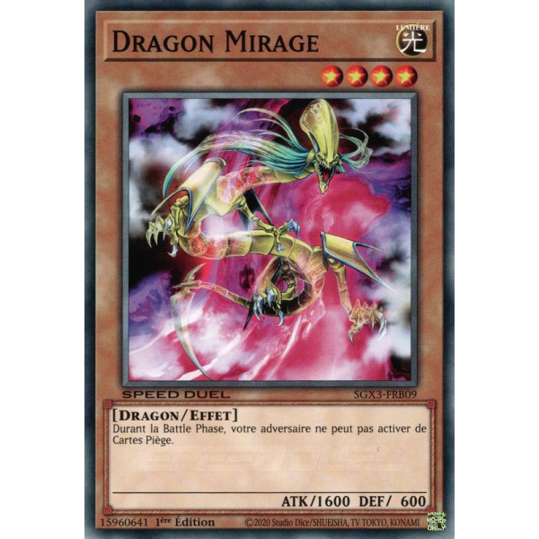 Yu-Gi-Oh TCG SGX3-FRB09 C Dragon Mirage Speed Duel GX : Les Duellistes des Ombres