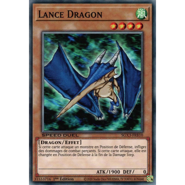 Yu-Gi-Oh TCG SGX3-FRB10 C Lance Dragon Speed Duel GX : Les Duellistes des Ombres