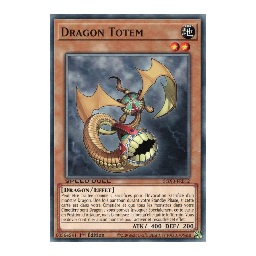 Yu-Gi-Oh TCG SGX3-FRB12 C Dragon Totem Speed Duel GX : Les Duellistes des Ombres