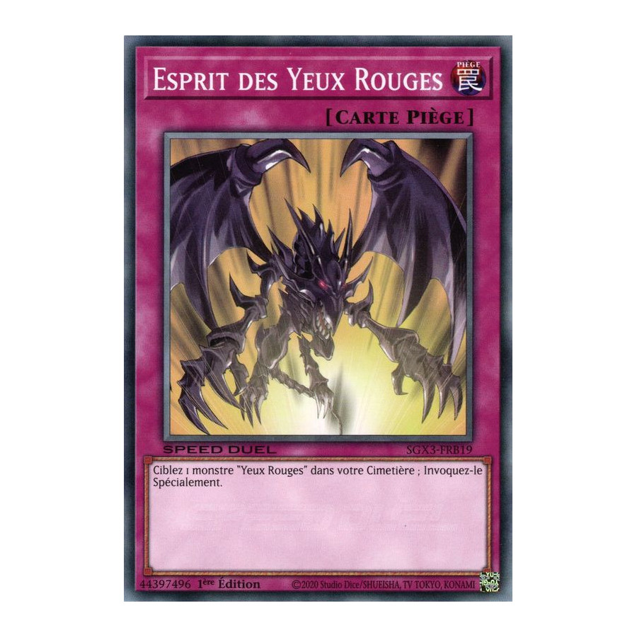 Yu-Gi-Oh TCG SGX3-FRB19 C Esprit des Yeux Rouges Speed Duel GX : Les Duellistes des Ombres