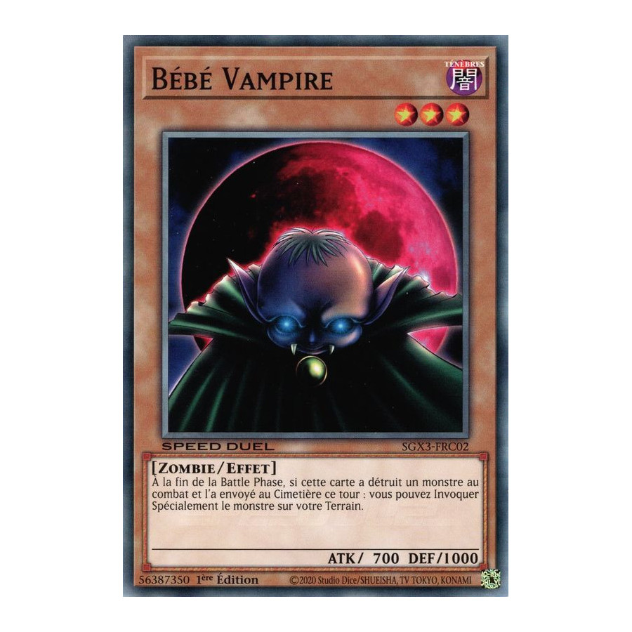 Yu-Gi-Oh TCG SGX3-FRC02 C Bébé Vampire Speed Duel GX : Les Duellistes des Ombres