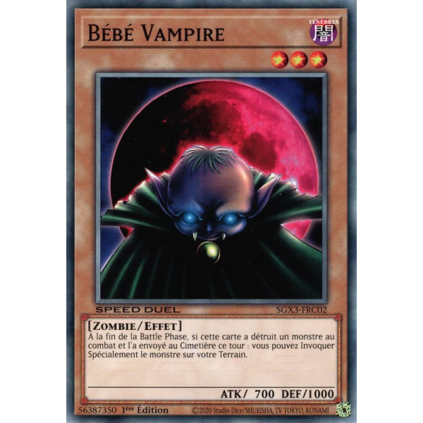 Yu-Gi-Oh TCG SGX3-FRC02 C Bébé Vampire Speed Duel GX : Les Duellistes des Ombres