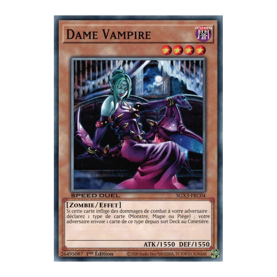 Yu-Gi-Oh TCG SGX3-FRC04 C Dame Vampire Speed Duel GX : Les Duellistes des Ombres