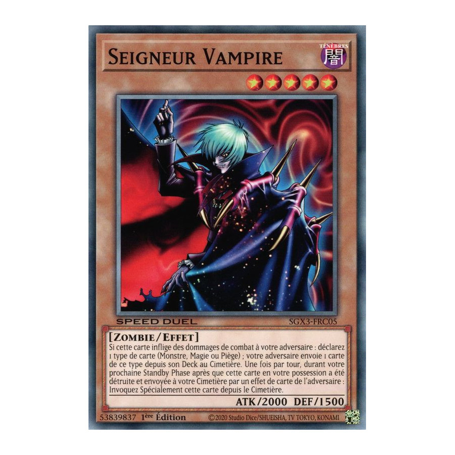 Yu-Gi-Oh TCG SGX3-FRC05 C Seigneur Vampire Speed Duel GX : Les Duellistes des Ombres