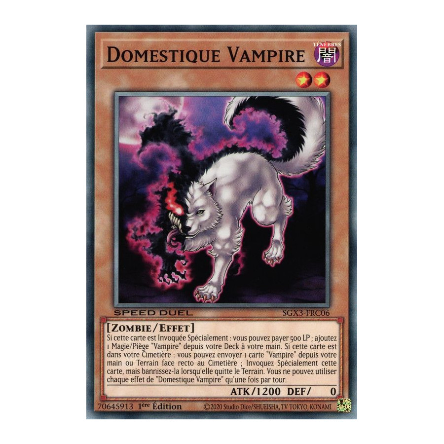 Yu-Gi-Oh TCG SGX3-FRC06 C Domestique Vampire Speed Duel GX : Les Duellistes des Ombres