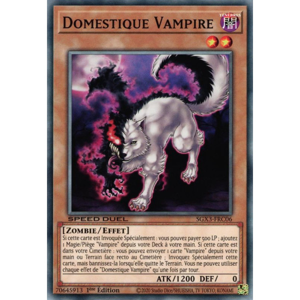 Yu-Gi-Oh TCG SGX3-FRC06 C Domestique Vampire Speed Duel GX : Les Duellistes des Ombres
