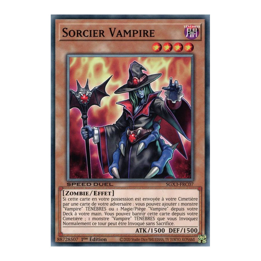 Yu-Gi-Oh TCG SGX3-FRC07 C Sorcier Vampire Speed Duel GX : Les Duellistes des Ombres