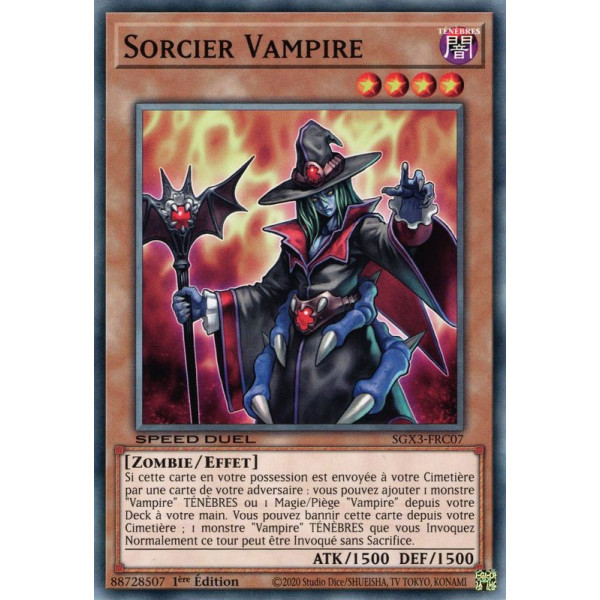 Yu-Gi-Oh TCG SGX3-FRC07 C Sorcier Vampire Speed Duel GX : Les Duellistes des Ombres
