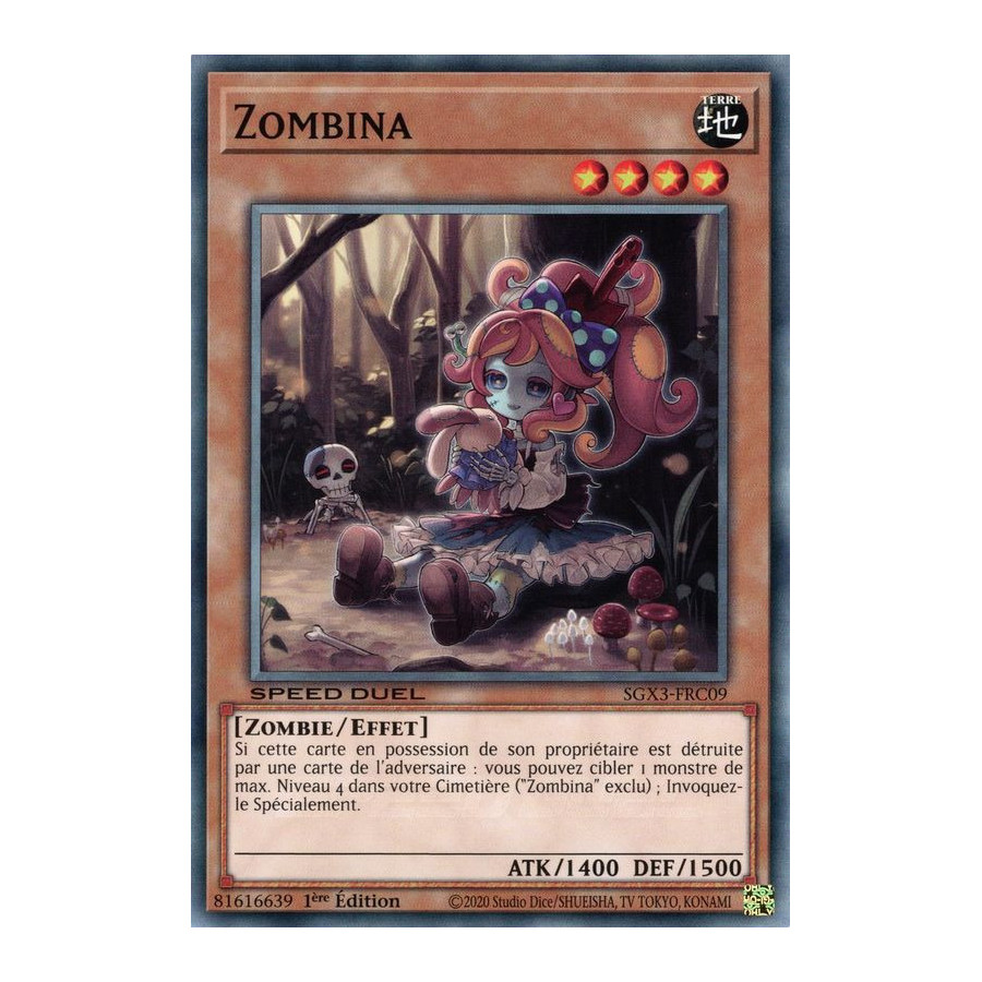 Yu-Gi-Oh TCG SGX3-FRC09 C Zombina Speed Duel GX : Les Duellistes des Ombres