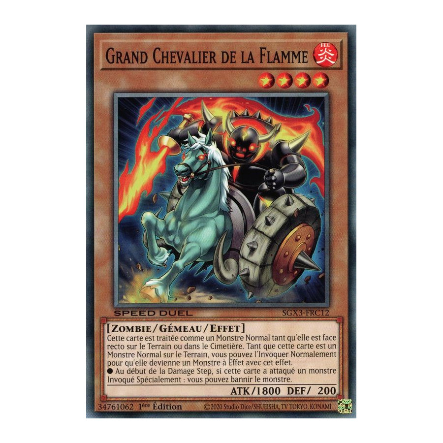 Yu-Gi-Oh TCG SGX3-FRC12 C Grand Chevalier de la Flamme Speed Duel GX : Les Duellistes des Ombres