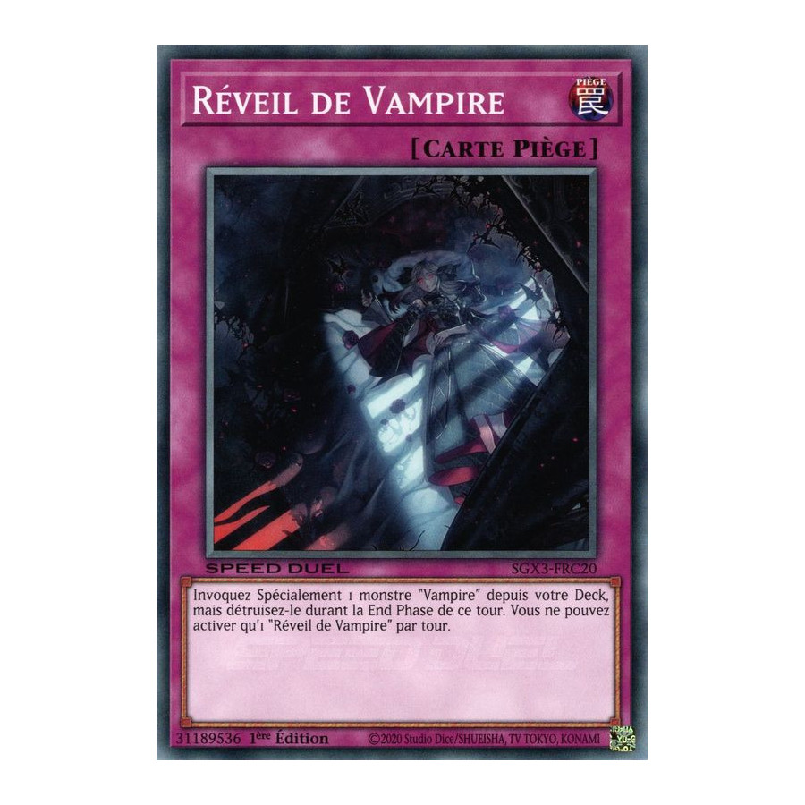 Yu-Gi-Oh TCG SGX3-FRC20 C Réveil de Vampire Speed Duel GX : Les Duellistes des Ombres